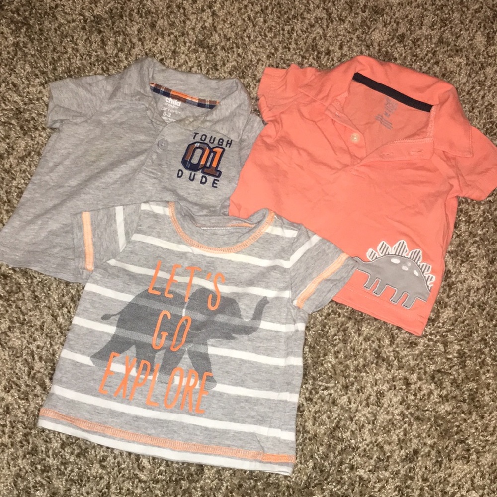 Baby Boy 0-3 months shirt bundle